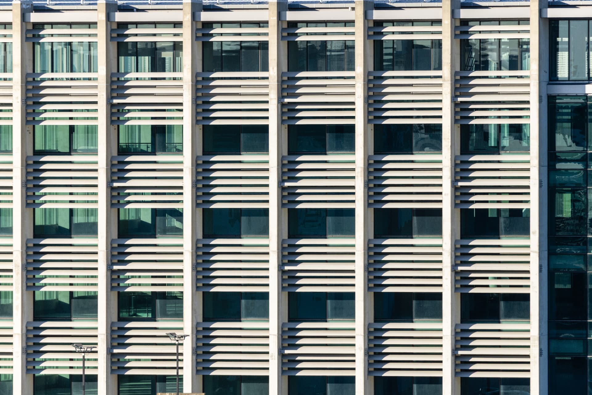 Window panes, light and shadow across the glass